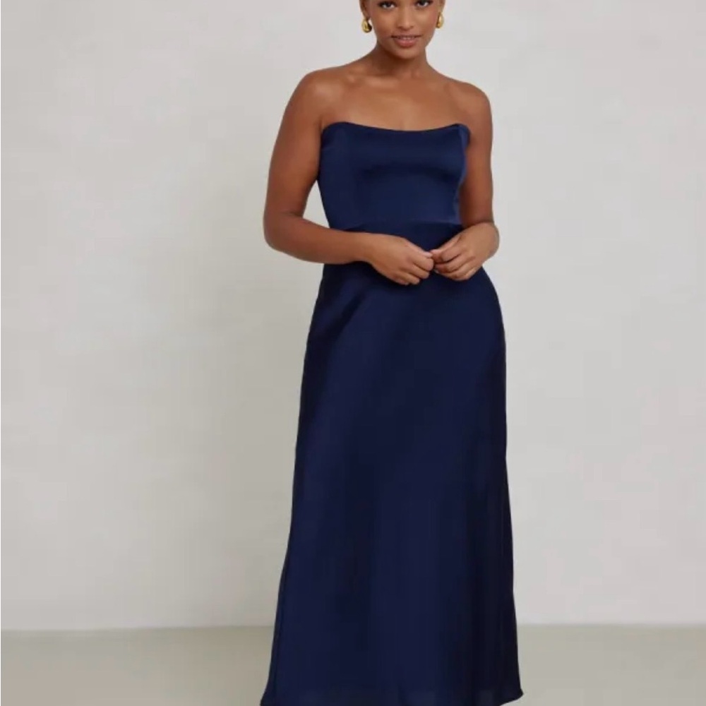 Park & Fifth Strapless Navy Blue Evening Gown